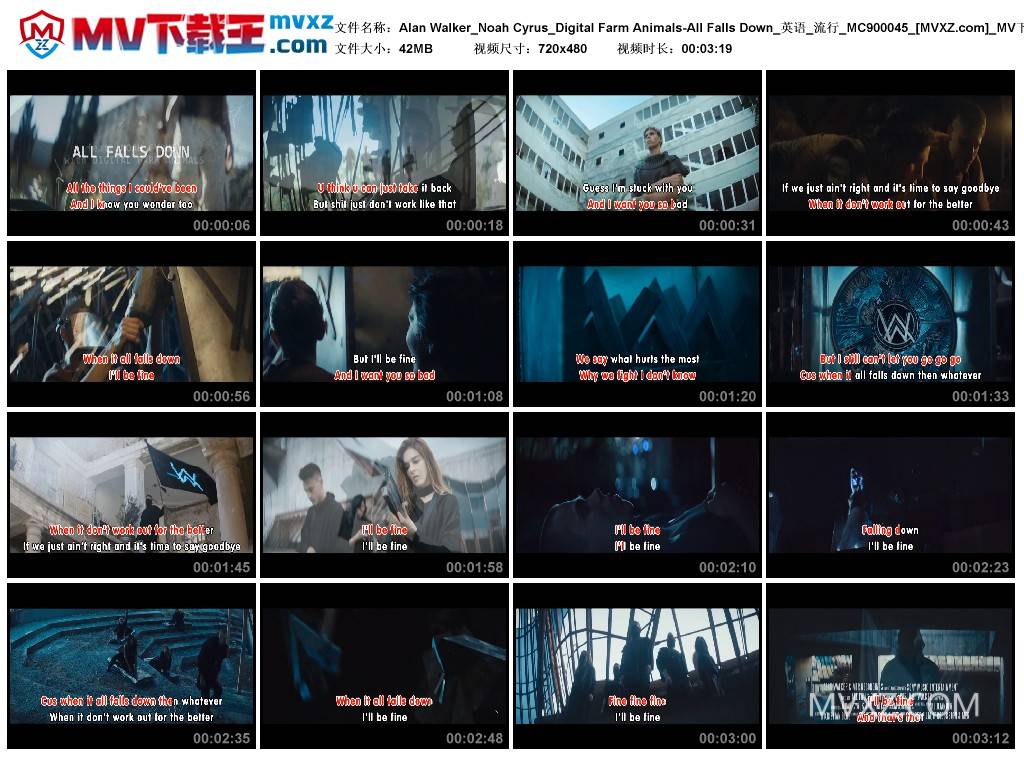 Alan Walker_Noah Cyrus_Digital Farm Animals-All Falls Down_英语_流行_MC900045